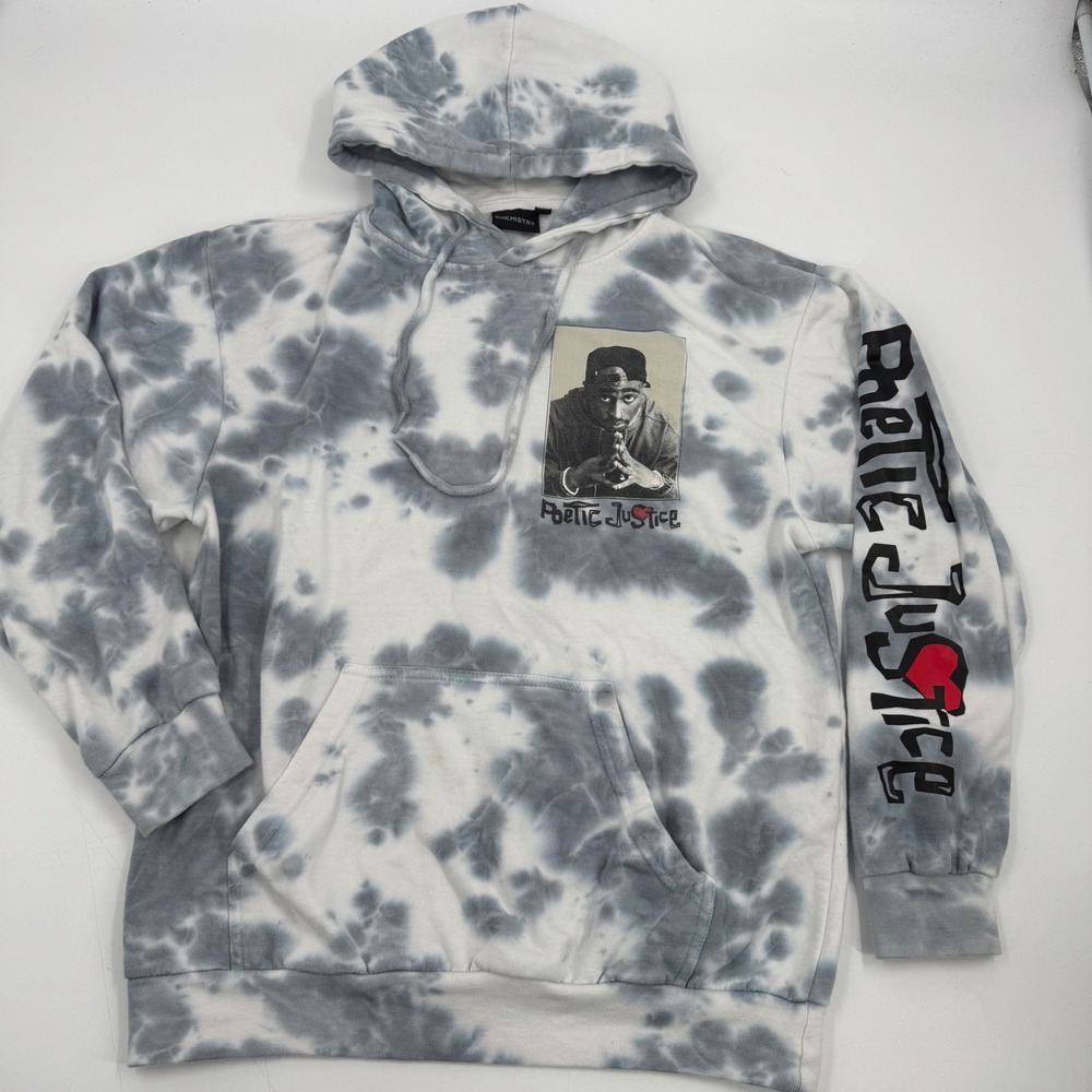 Poetic Justice Tupac Shakur‎ Tie Dye Hoodie Sweatshirt Mens Size M